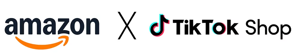 Amazon Seller Marketing und TikTok Shop als starke Partnerschaft – Illustration zur Kombination von E-Commerce und Social Commerce für mehr Reichweite und Umsatz